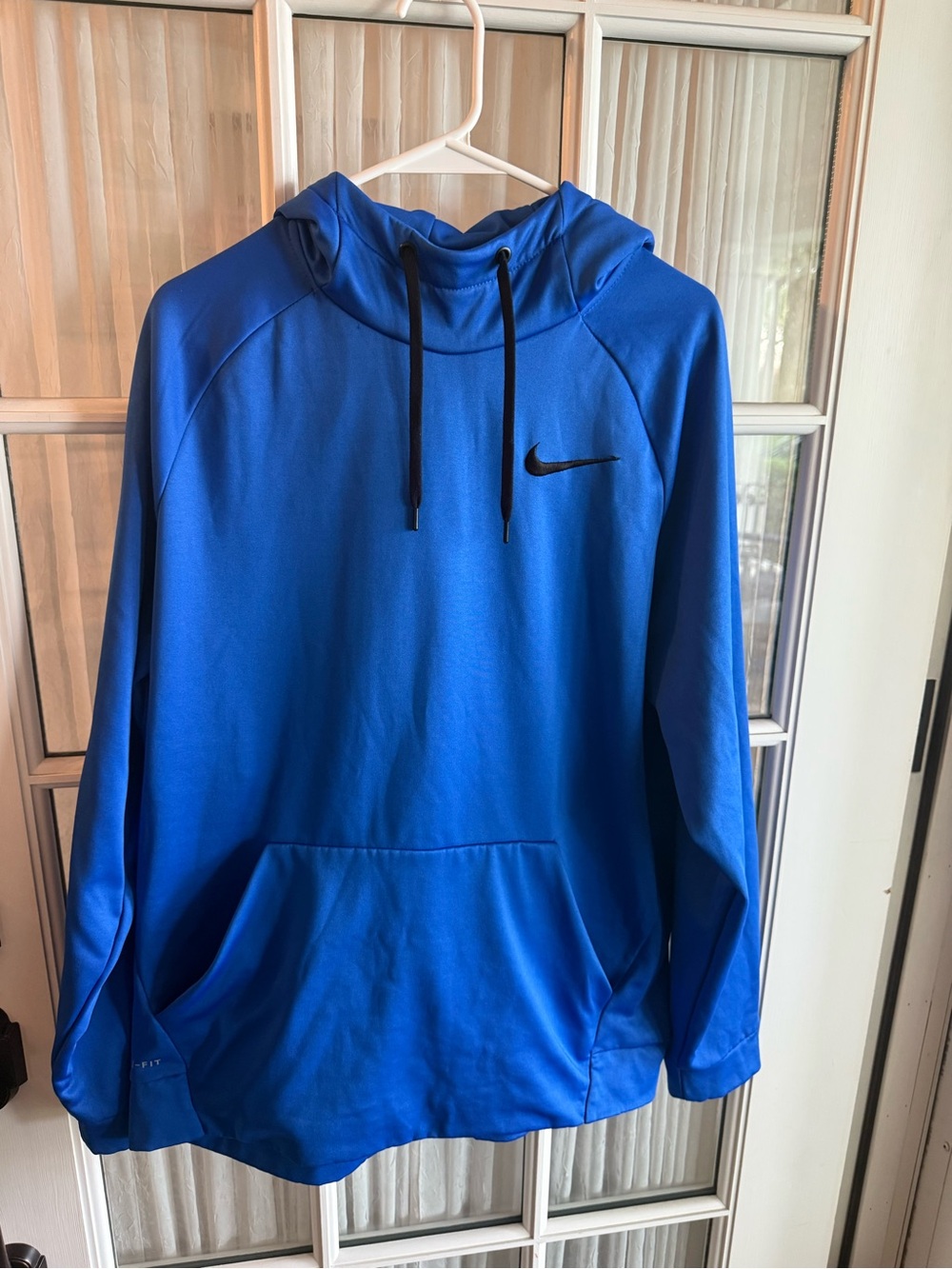 Nike Men's Large Blue Dri-FIT Pullover Hoodie Athletic Sweatshirt